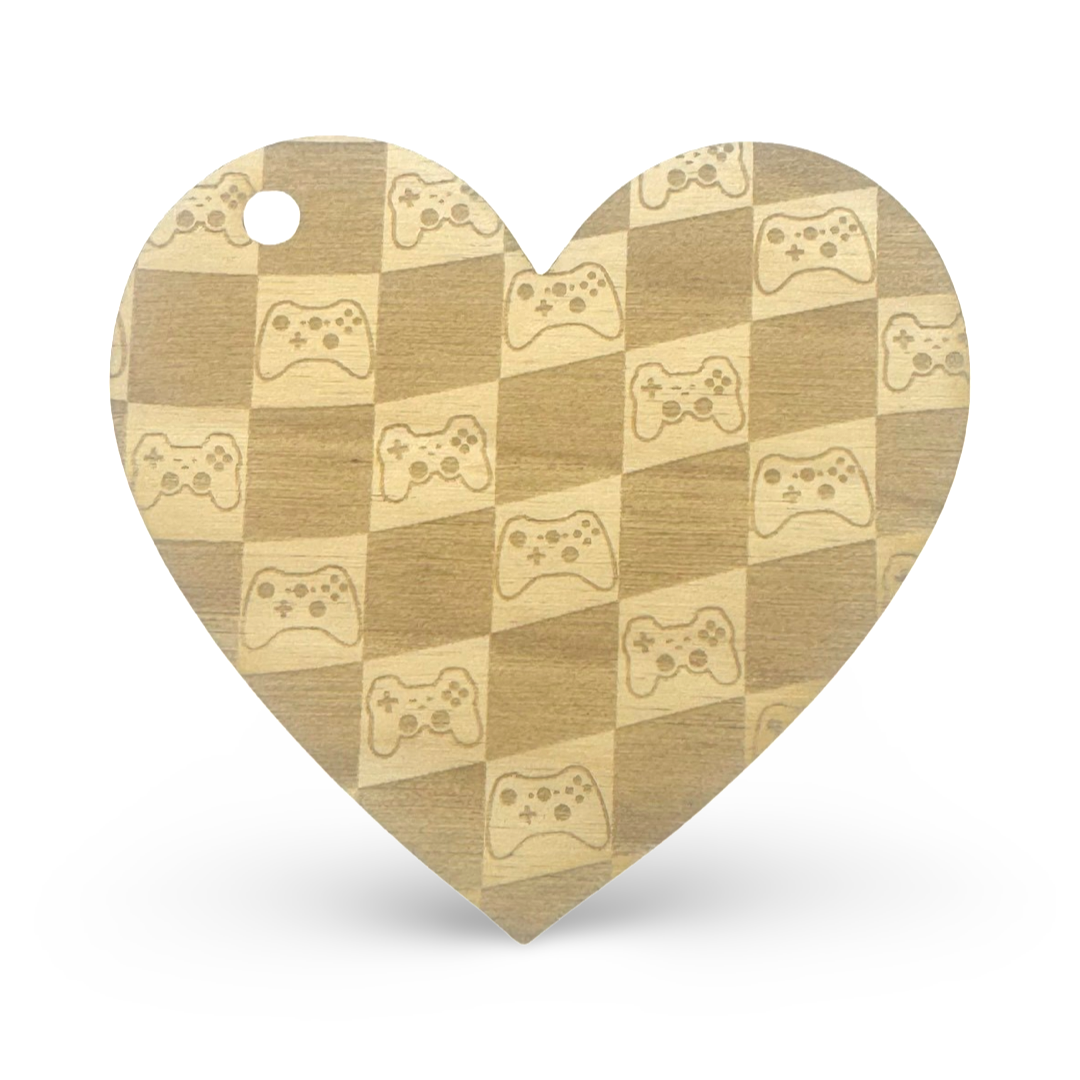 Gamer Valentine's Day Heart Tag SVG Cut File - Instant Download