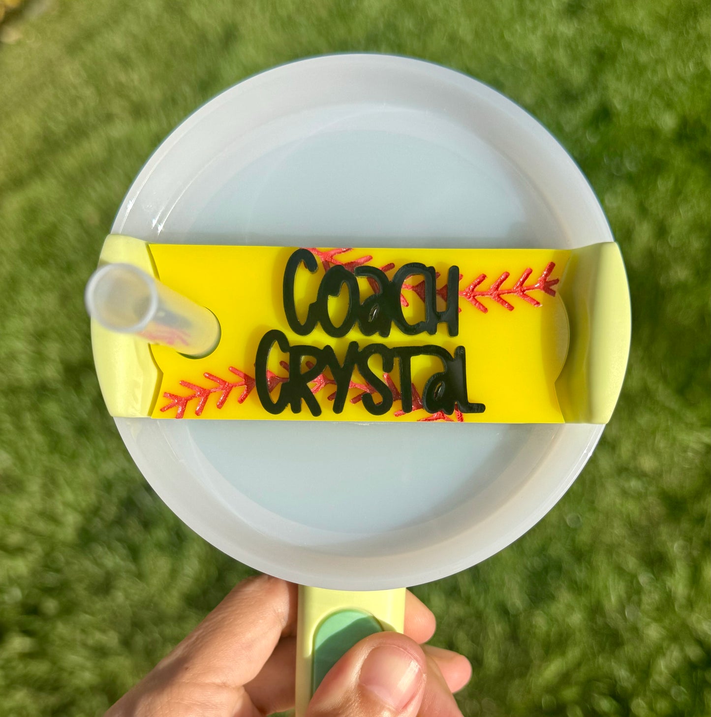 Customizable Softball Tumbler Topper - 30oz and 40oz sizes