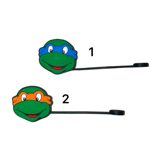 Masked Turtle Straw Toppers