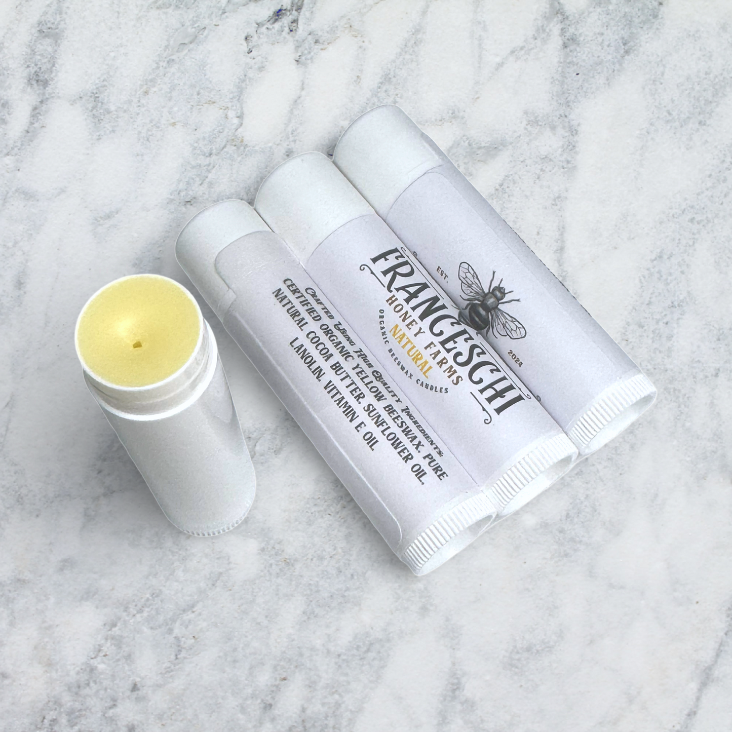 Organic Beeswax Lip Balm - Natural