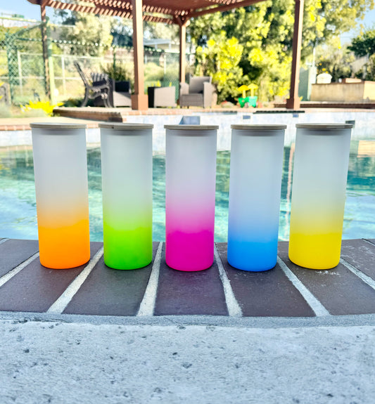 25oz Glass Color Gradient