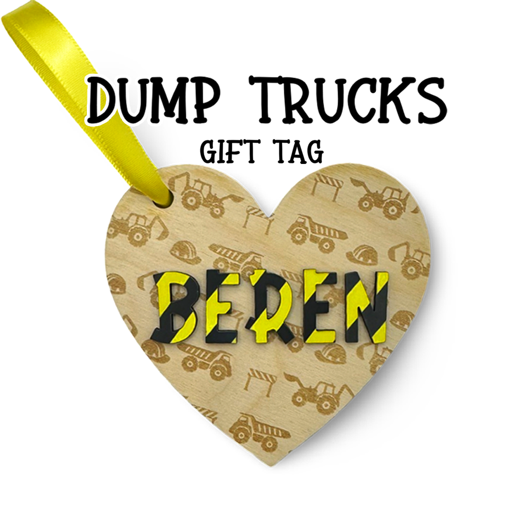 Dump Truck Valentine's Day Gift Tag - Customizable