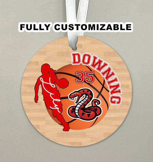 Girls Basketball Ornament - Fully Customizable