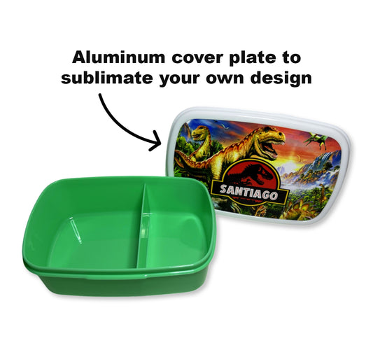 Reusable Plastic Snack Box with Aluminum Cover Plate