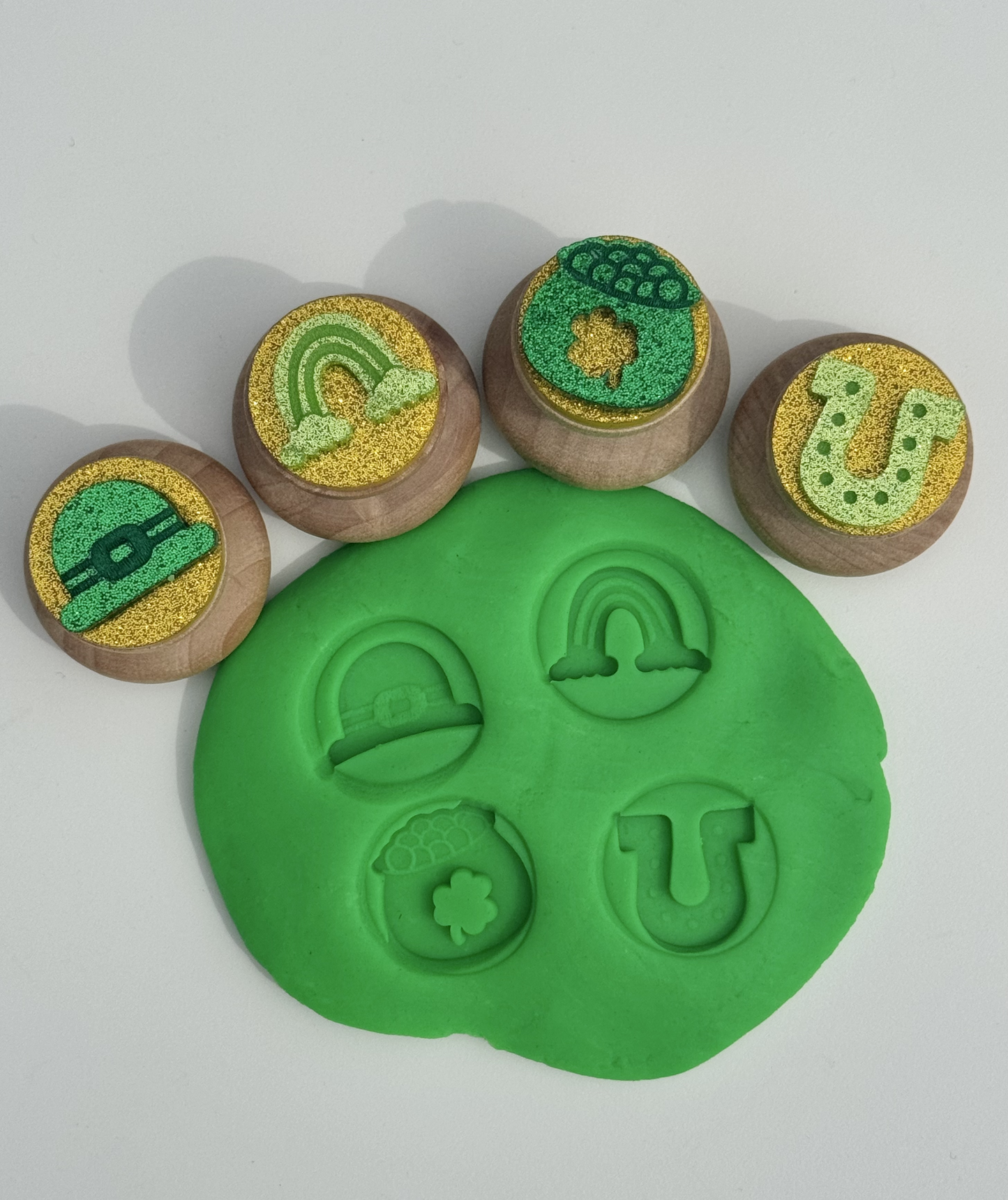 St Patrick's Day Play Doh Stamps