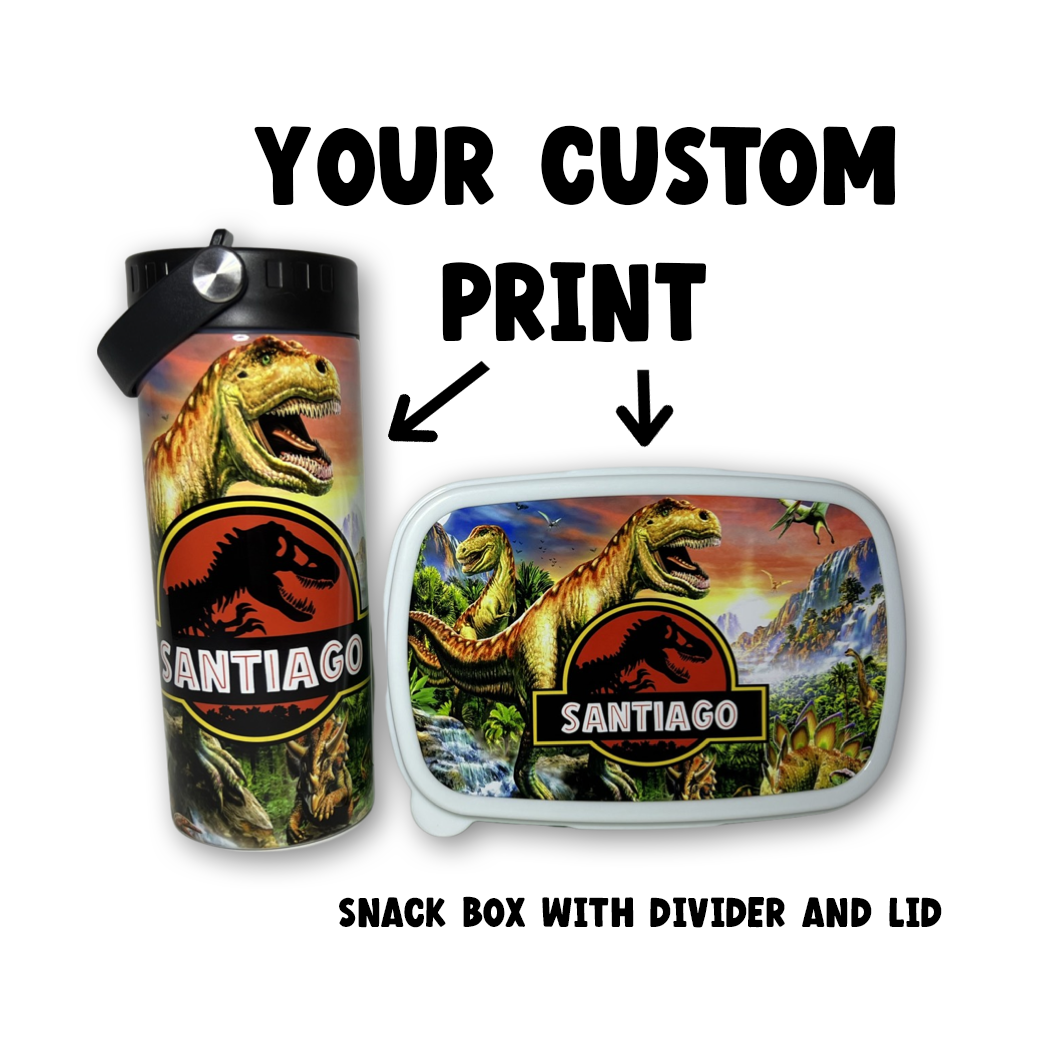 CUSTOM PRINT - 15oz Duo Sports Lid with Matching Snack Box