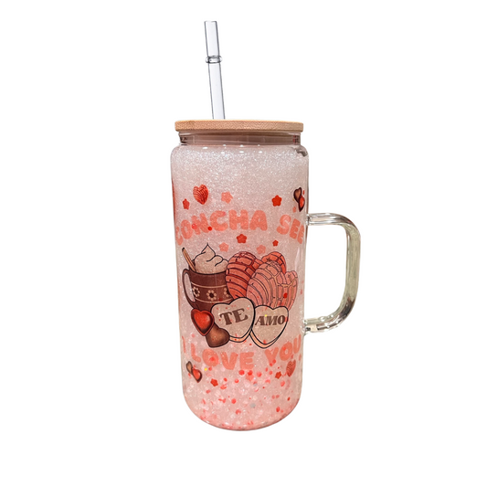 Concha See I Love You Snowglobe Tumbler with Handle